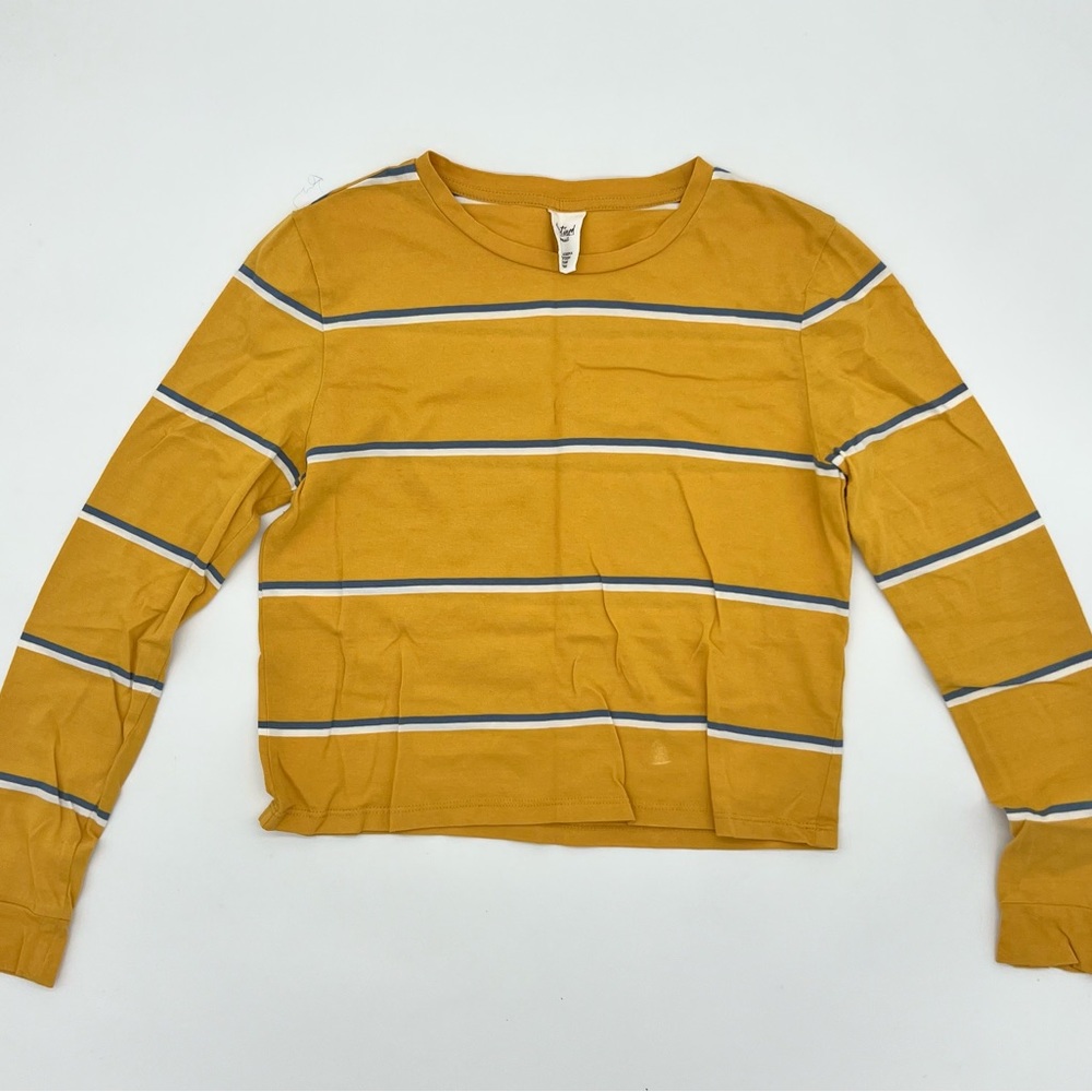 Destined Yellow Cropped Long Sleeve Shirt